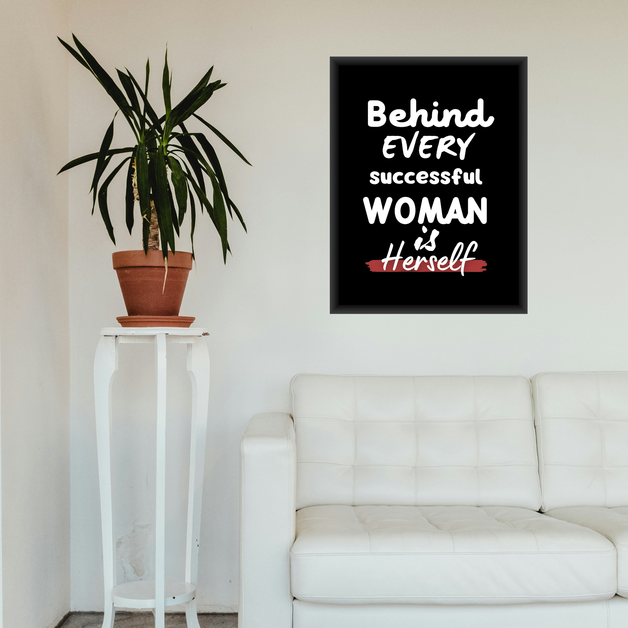 Behind Every Successful Women Motivation Art