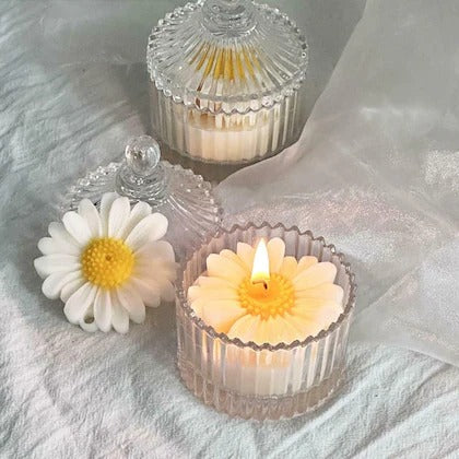 Daisy flower aroma candle