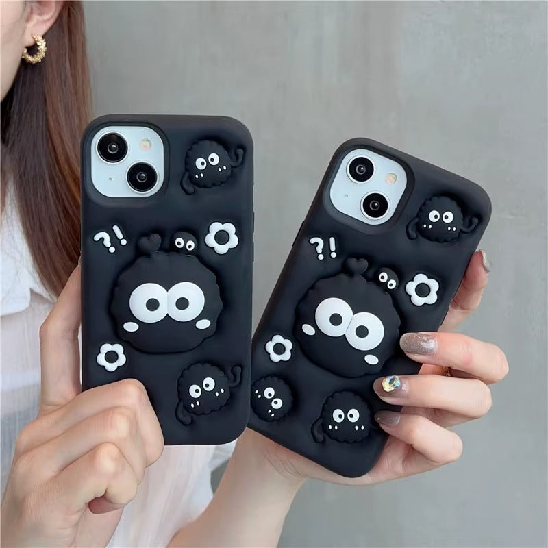 Cute Cartoon Silicone with Pop-Socket Kickstand