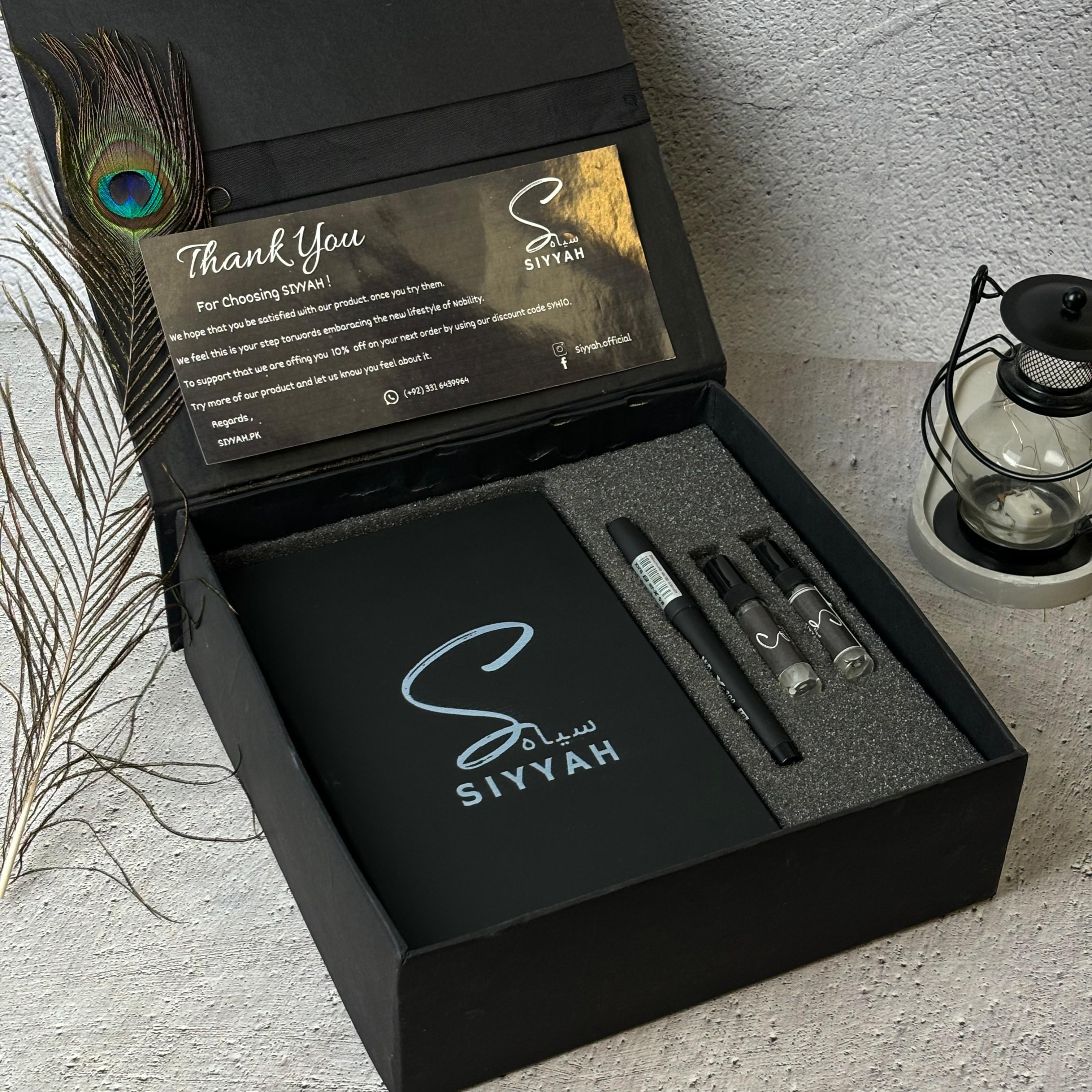 Siyyah's Premium Black Notebook Set (With Gift Box)