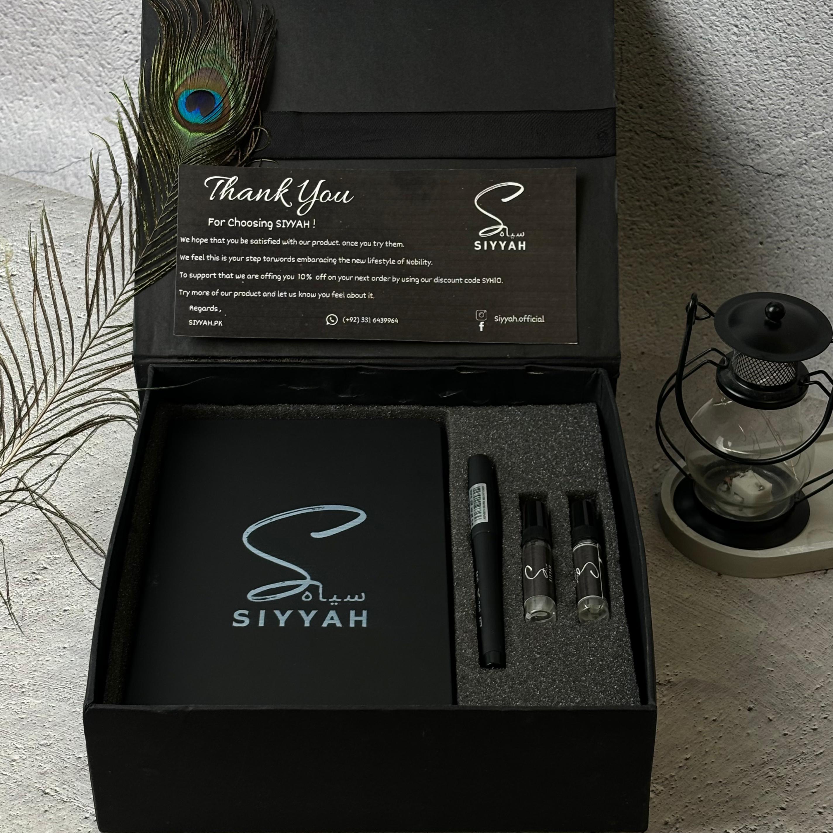 Siyyah's Premium Black Notebook Set (With Gift Box)