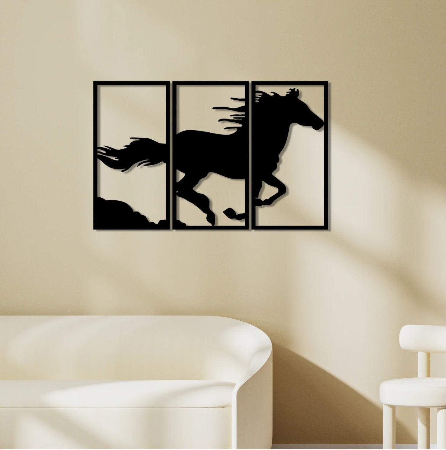 Wooden Wall Decor Horse frame Scenery