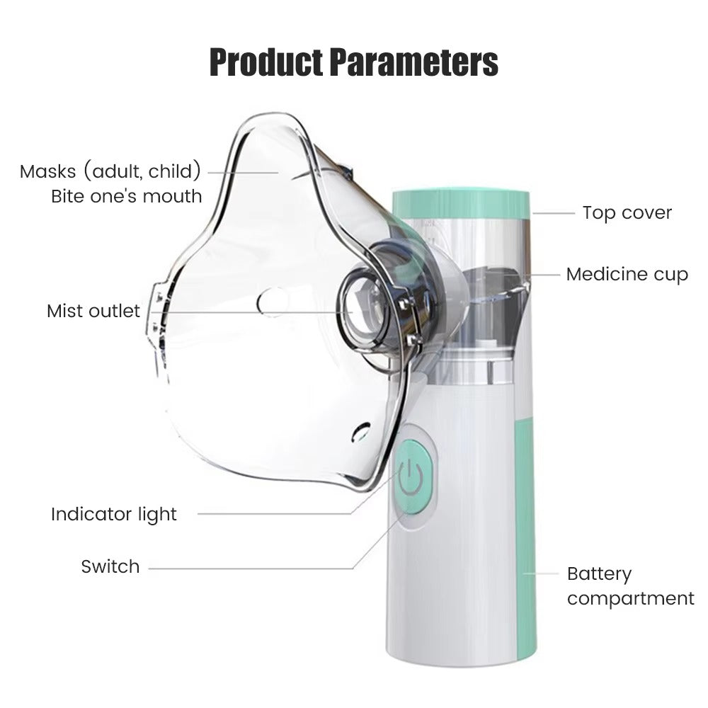 Portable & Rechargeable Mesh Nebulizer for Baby and Adult