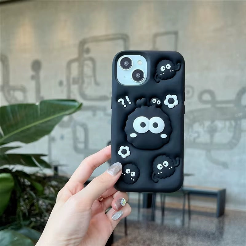 Cute Cartoon Silicone with Pop-Socket Kickstand